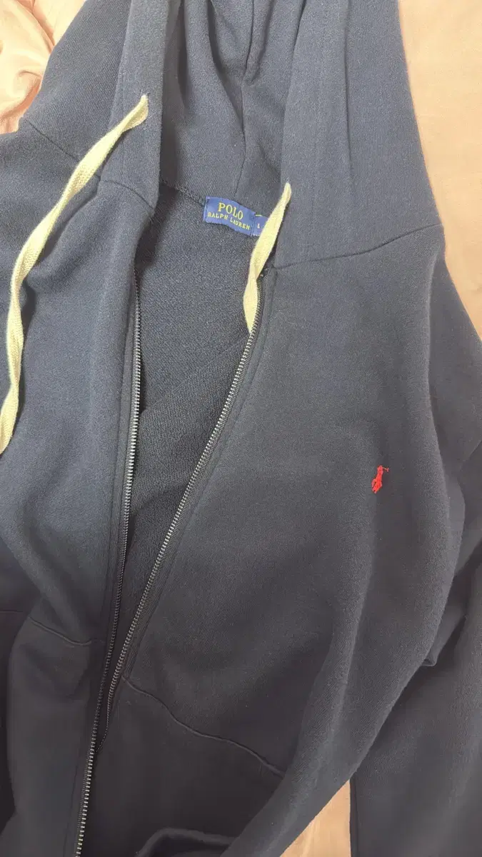 Polo Hoodie Zip Up Navy L