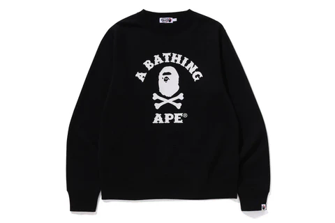 [International] Vape Ape College Crossbones Crewneck Top