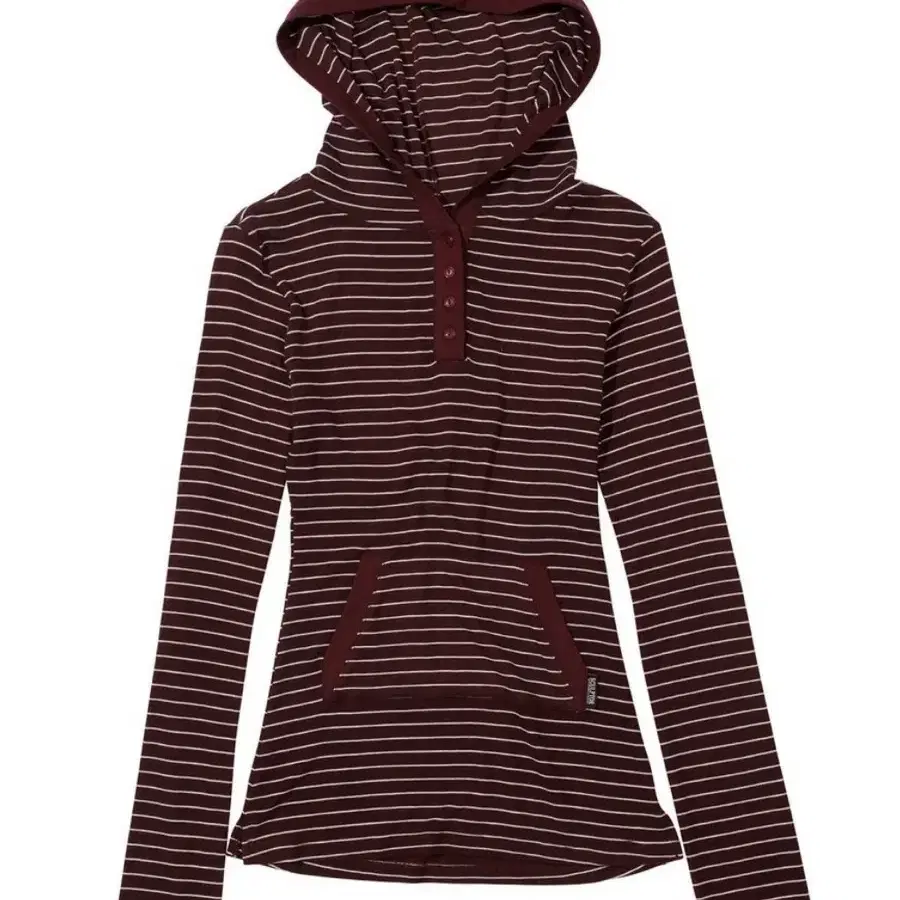 Sculptor Stripe Hoodie Tee Burgundy