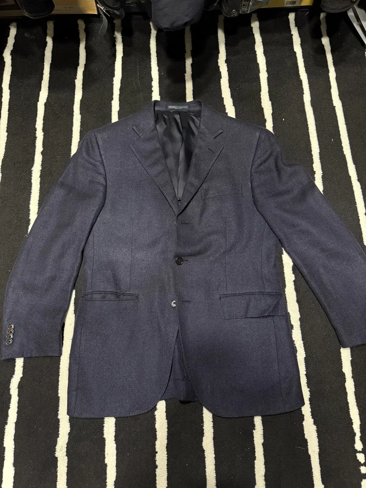 Polo Ralph Lauren, Herringbone blazer, navy, 38S