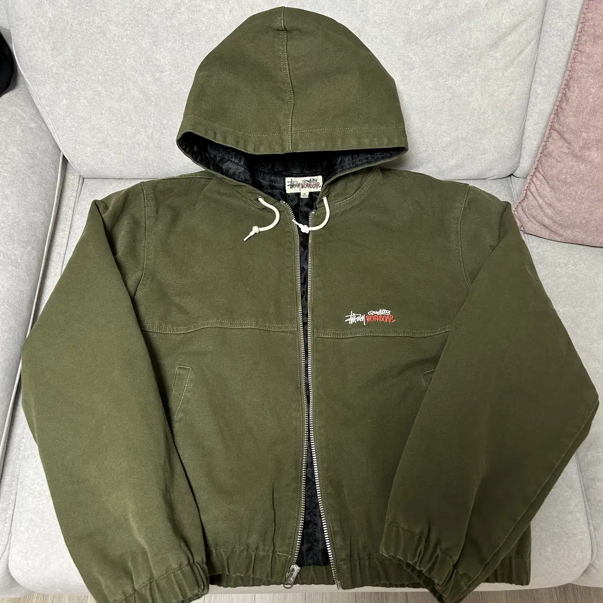 [XL] Stussy Insulated Canvas Work Jacket Olive