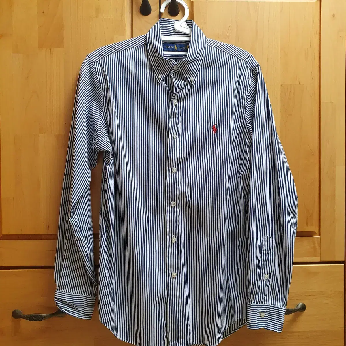 Polo Ralph Lauren Poplin Classic Fit Striped Shirt in Deep Bloo, Size S