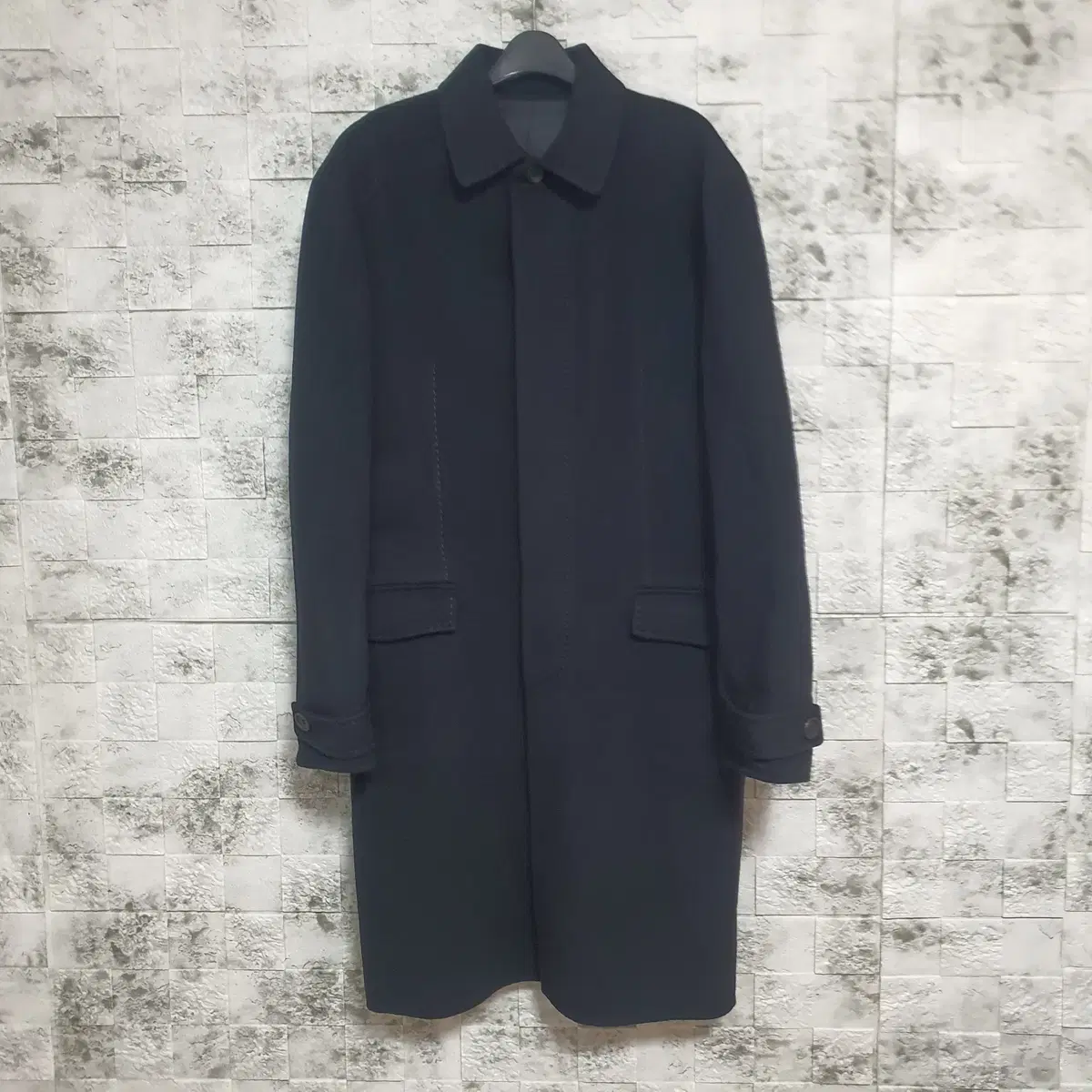 Solid Homme Black Wool Coat