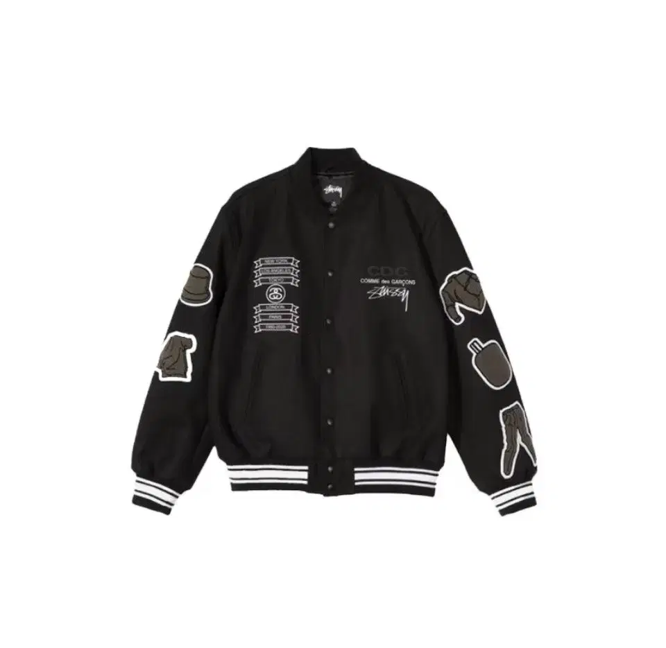 StussyStussy CDP 40th anniversary limited edition sleeve patch embroidered baseball jumper