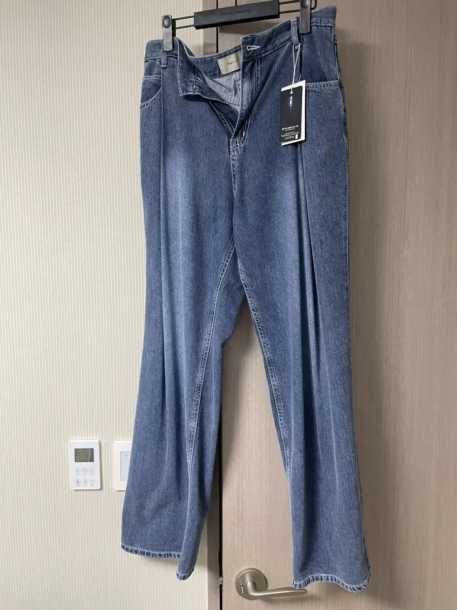 Bigin202 One Tuck Wide Slacks Denim Long Size 4