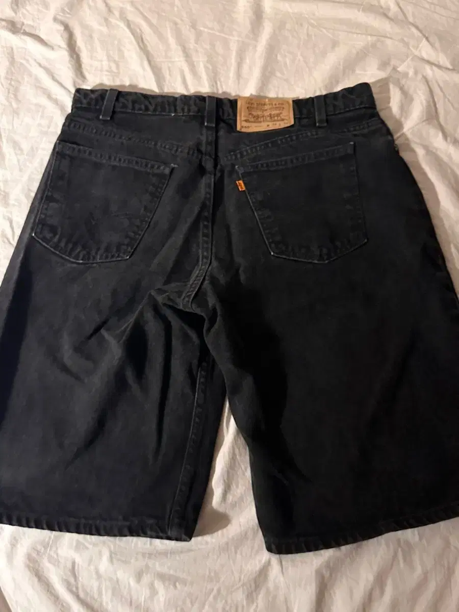 Vintage Levi's Orangetab Black and Blue Shorts