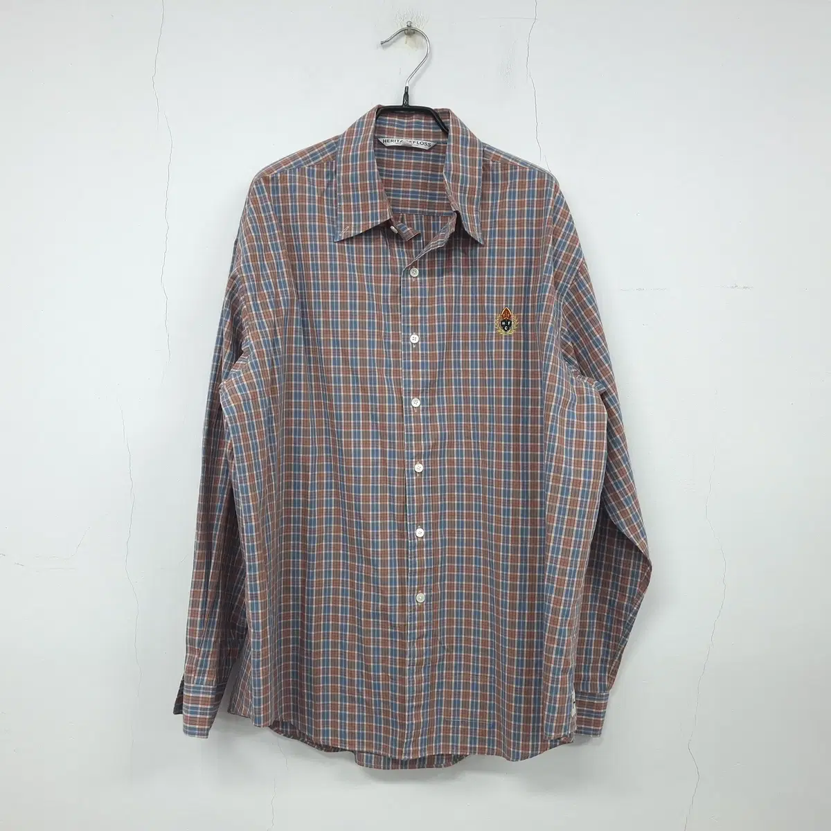 Heritagefloss HFC Crested Check Shirt L BlooRed ConditionGood