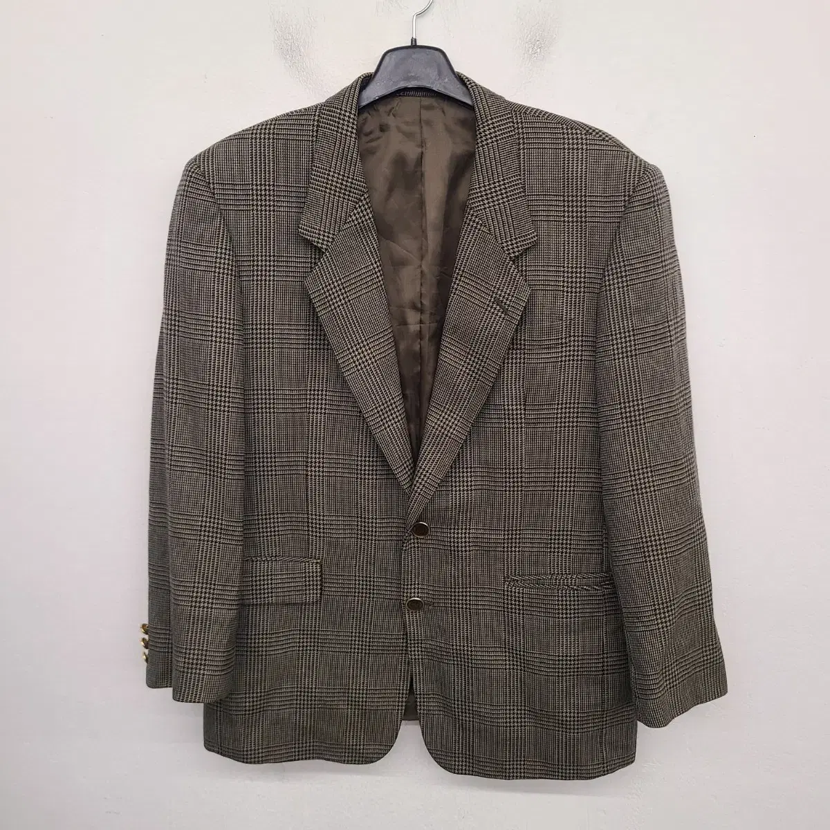 [100/L] Parkland Wool Check Combi Jacket Blazer