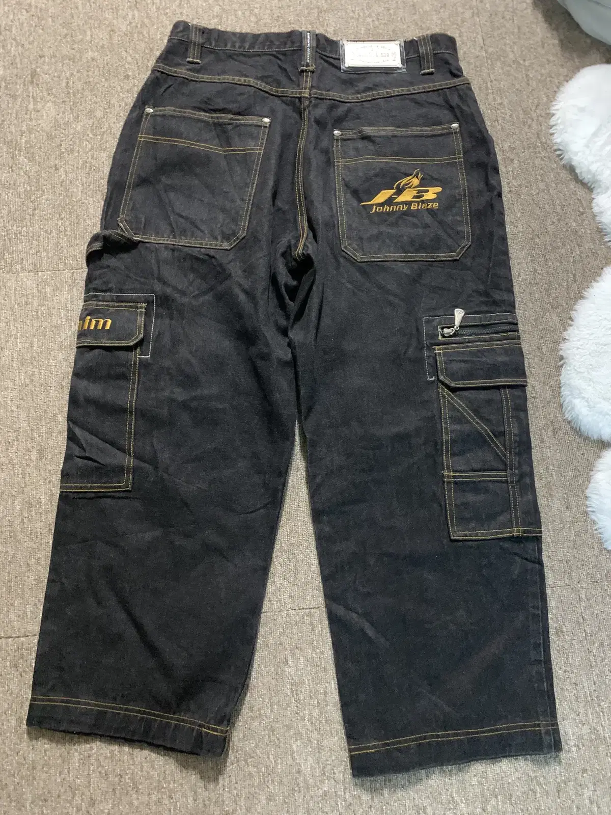 36) Johnny blaze Johnny blaze Raw Edge Carpenter Wide Cargo Pants