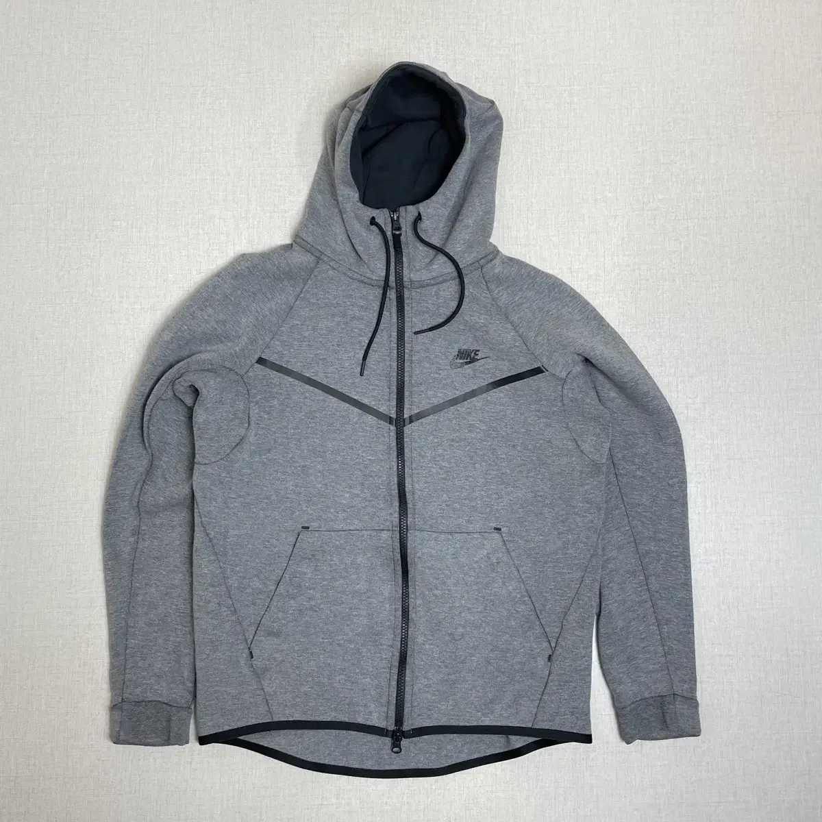 [TAPPO] Nike Hoodie Zip Up Swoosh Logo Grey L