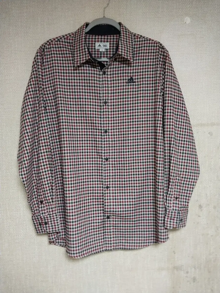 Adidas) Check Long Sleeve Shirt/South 105