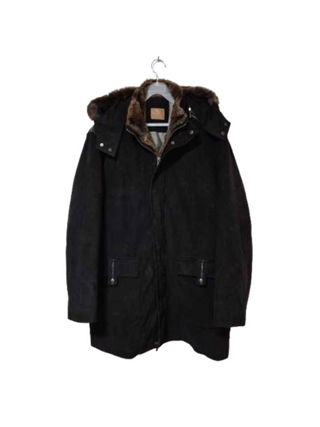 Galaxy Genuine Goose Down Sheepskin Rabbit Fur Men Hooded Goose Down Padded Jumper Coat105