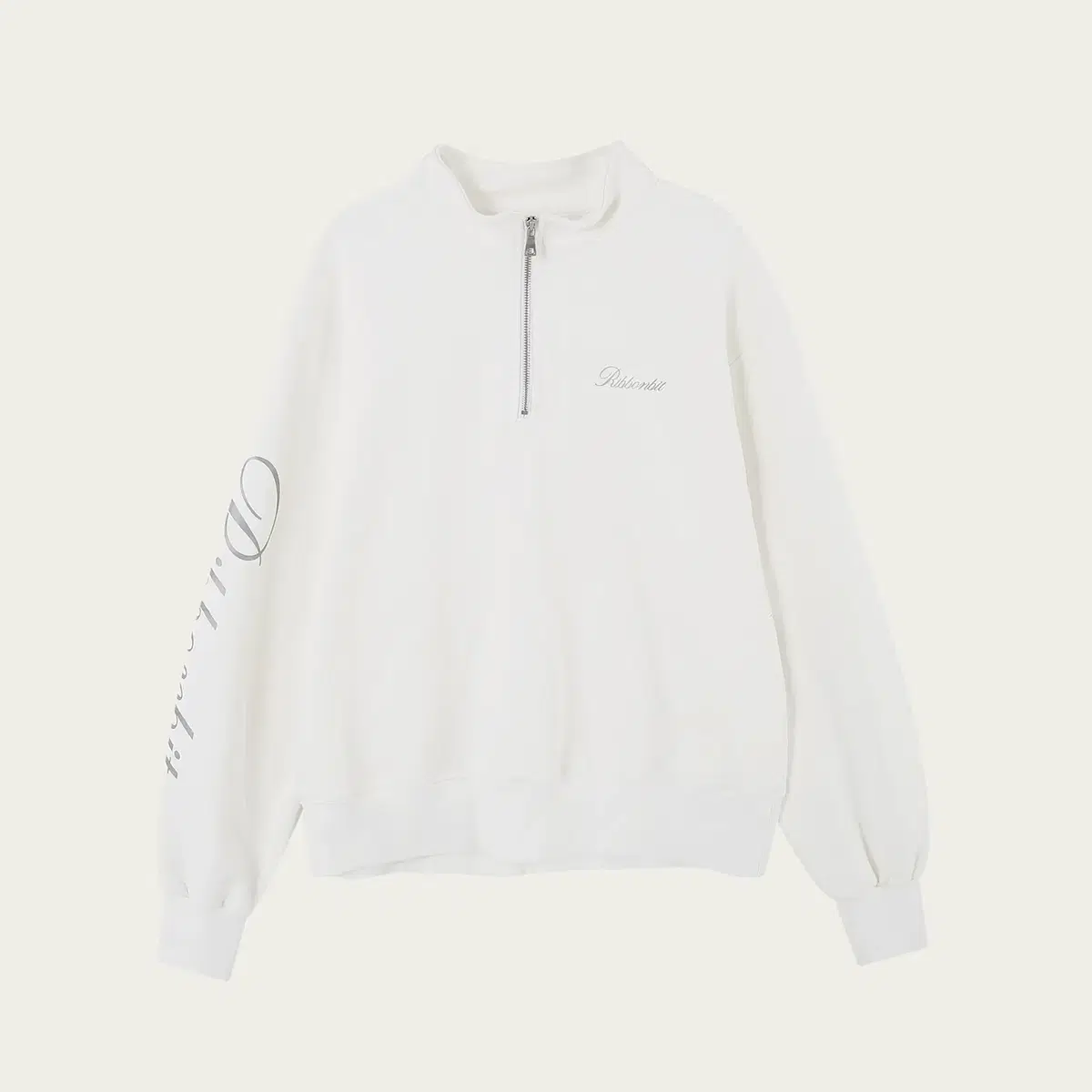 리본빛Logo Half Zip Sweat ribbonbit로고하프집업로니