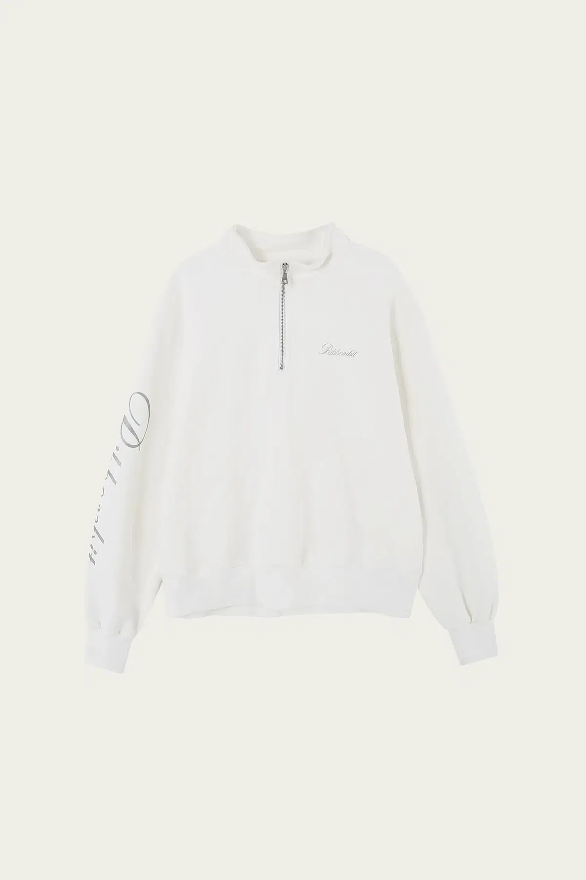 리본빛Logo Half Zip Sweat ribbonbit로고하프집업로니