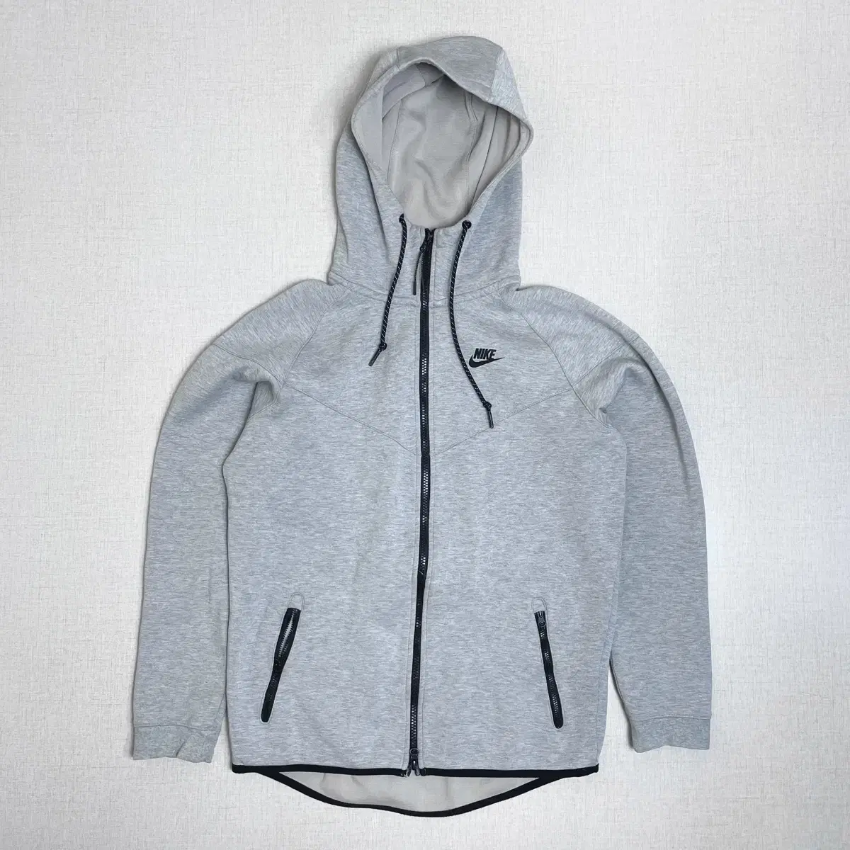 [TAPPO] Nike Hoodie Zip Up Swoosh Logo Grey L