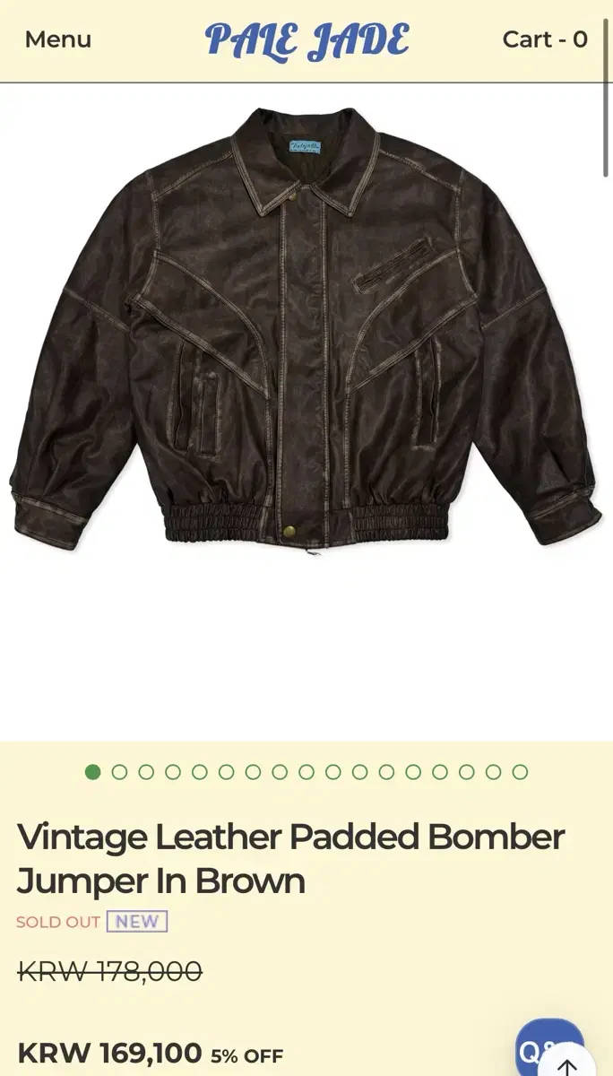 페일제이드 Palejade Leather Bomber Jumper