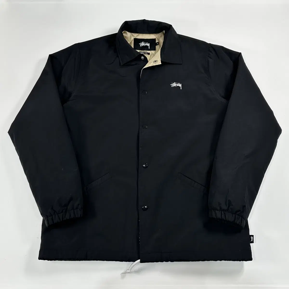 Black Coach Jacket with Stussy Quilted Lining