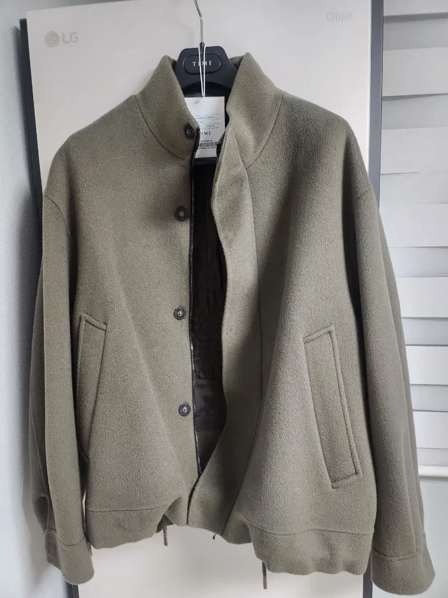 TimeHomme/23FWHigh Neck Coat/Light Khaki/105