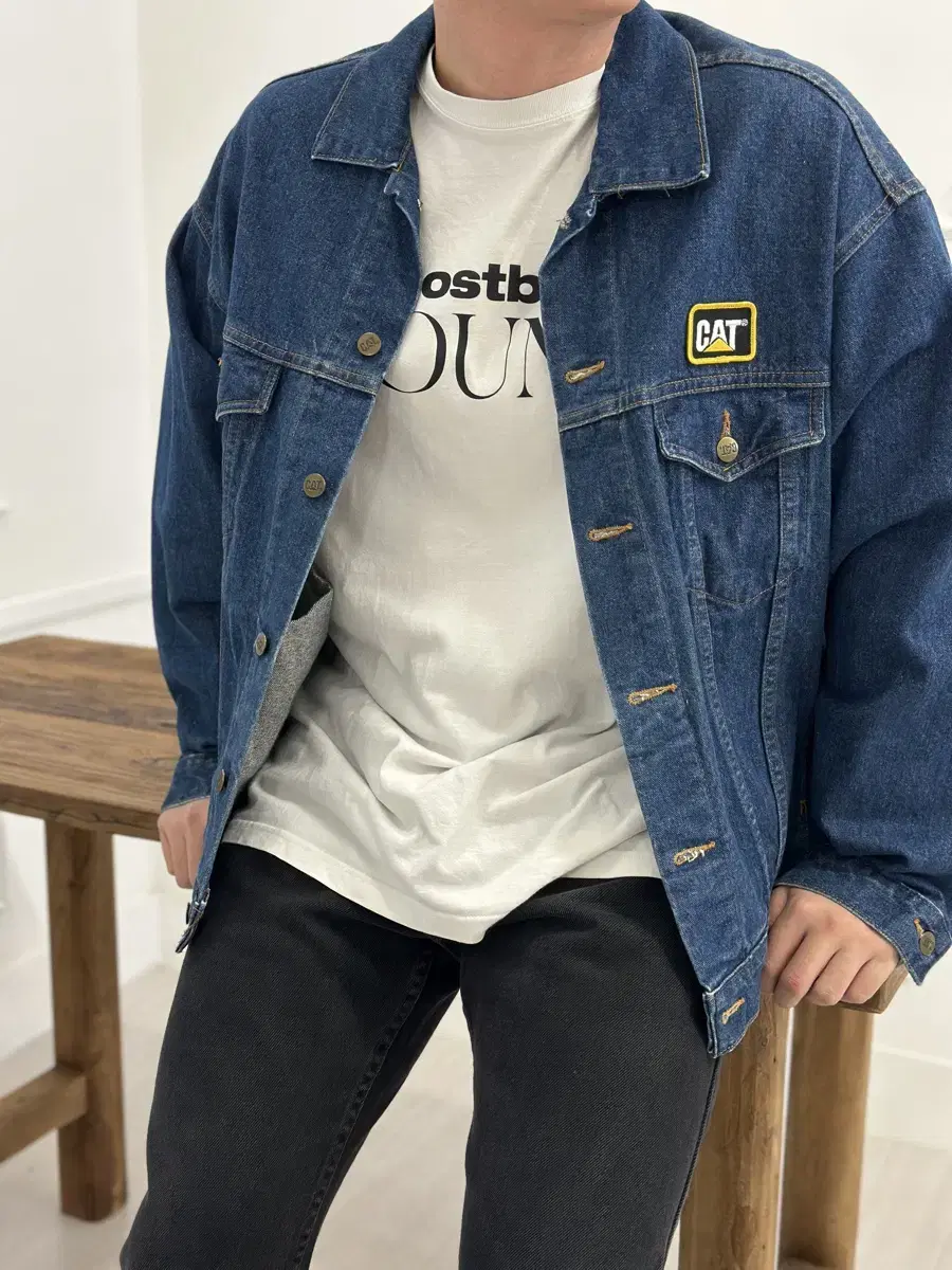 [XL] CAT Dark Bloo Denim Jacket