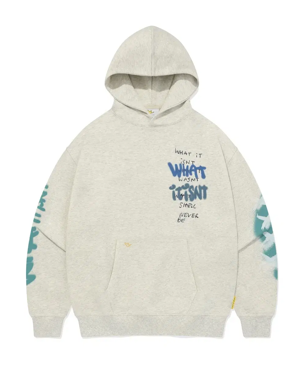 M Warriors WT Graffiti Overfit Hooded Oatmeal