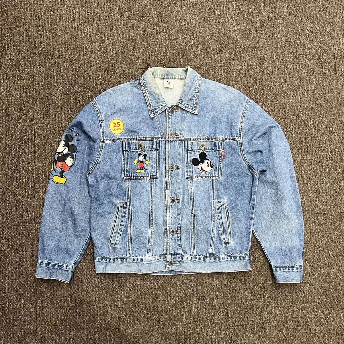 (L) 90s Disney Mickey Mouse Denim Jacket