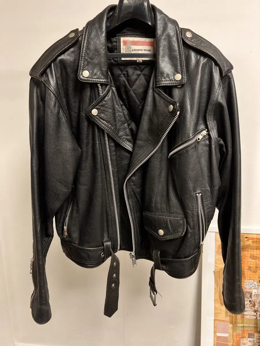 Real Leather VTG Vintage Cowhide Rider Jacket XL