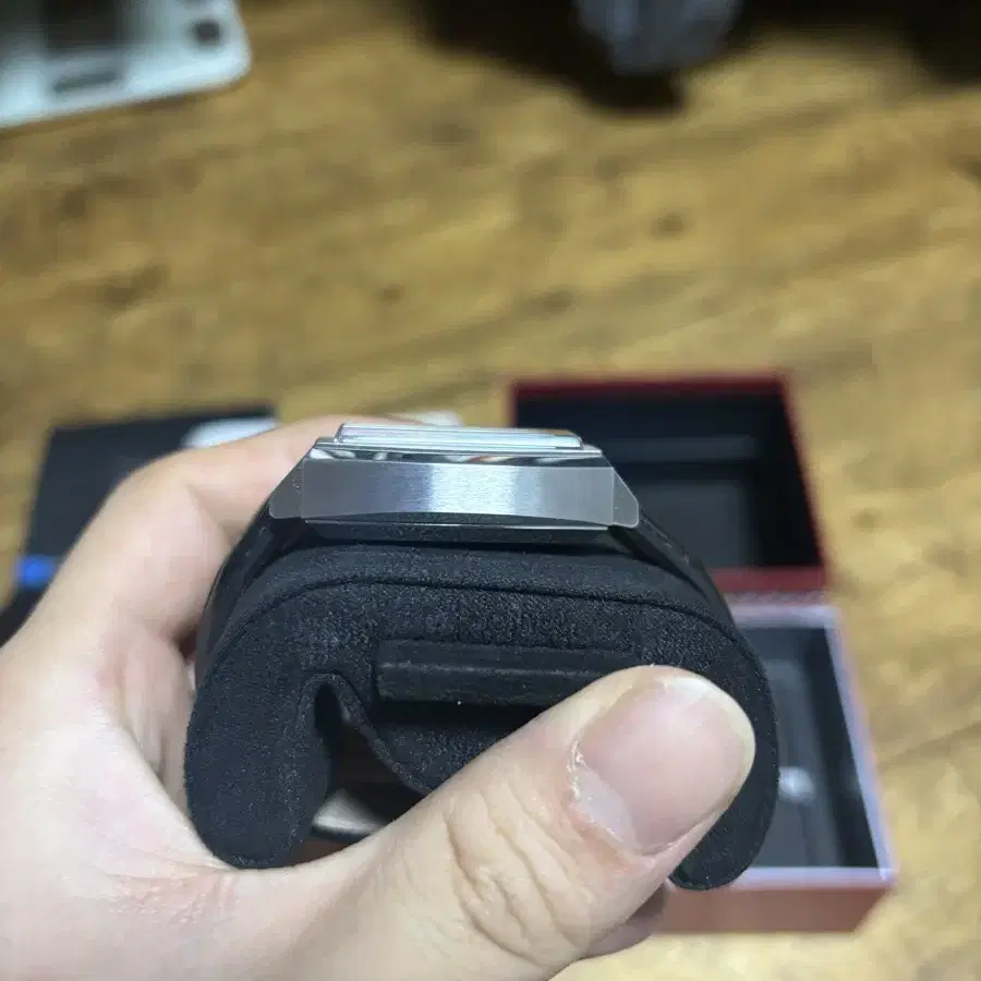 태그호이어 모나코 크로노그래프 39mm 가죽 검판