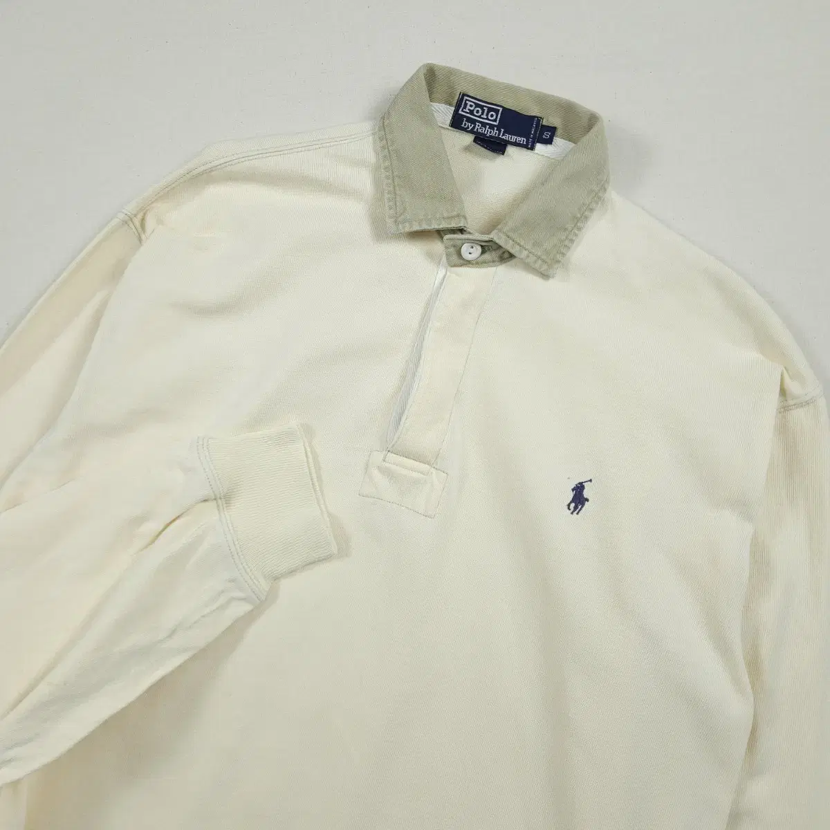 Polo Ralph Lauren Ivory Pique Karati Long Sleeve (L-XL)