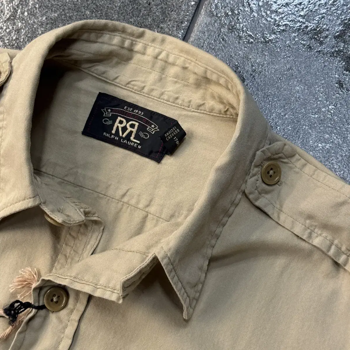 RRL 가먼트 다이 트윌 셔츠