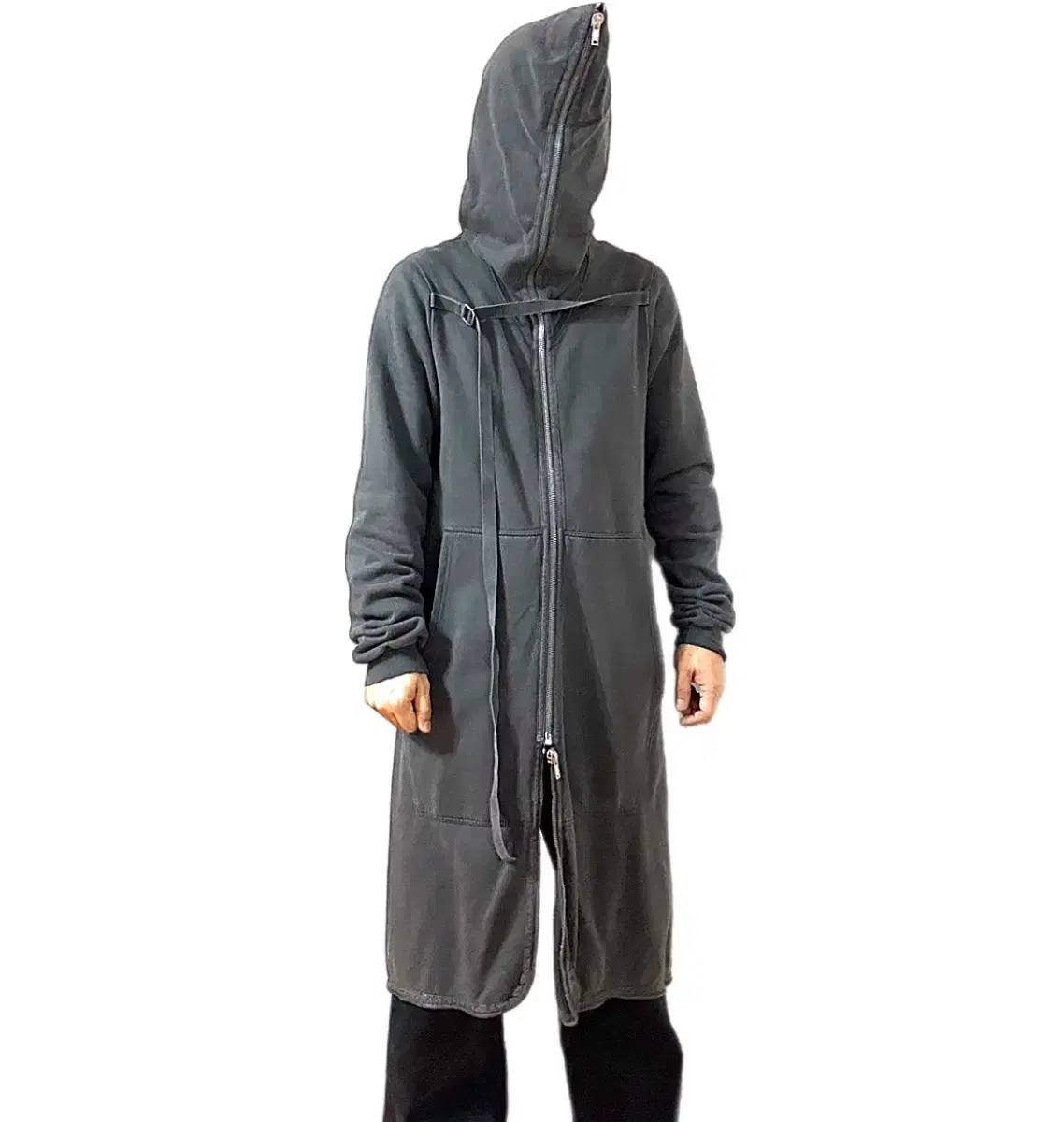 Rick O Dark Shadow 08S Gimp Hooded Long Zip Up Coat