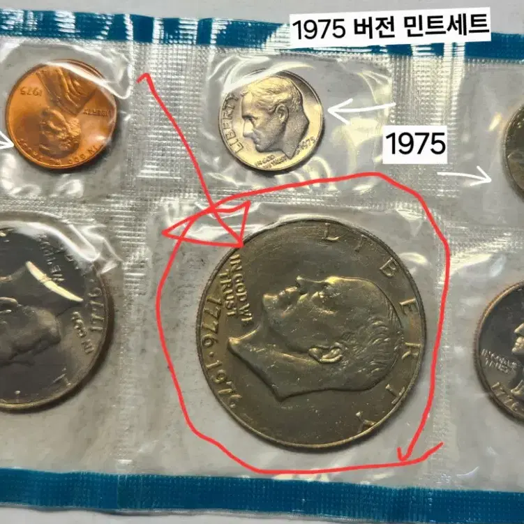 대박찬스 동전 (타입1) 미국 달러주화 독립 200주년 1776-1976