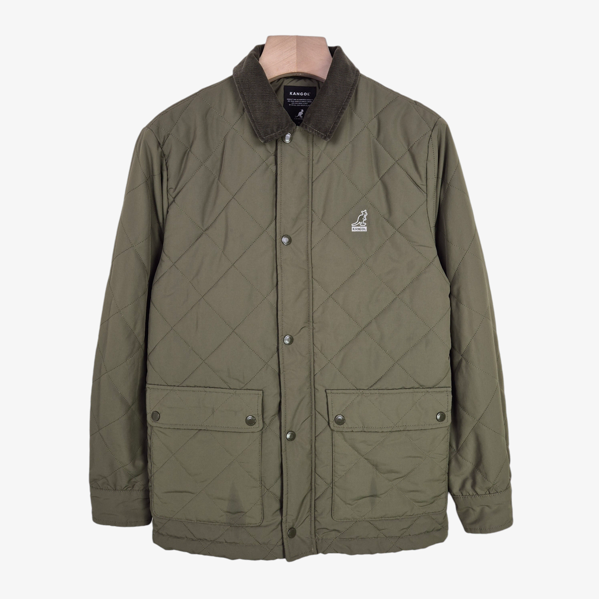 [95] Kangol Olive Green Quilted Jacket