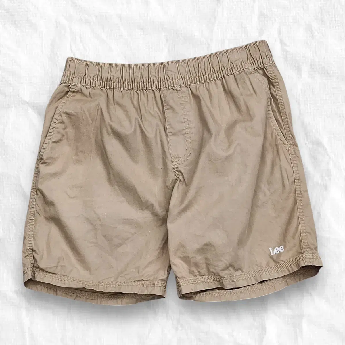 [M] Lee Beige cotton half pants