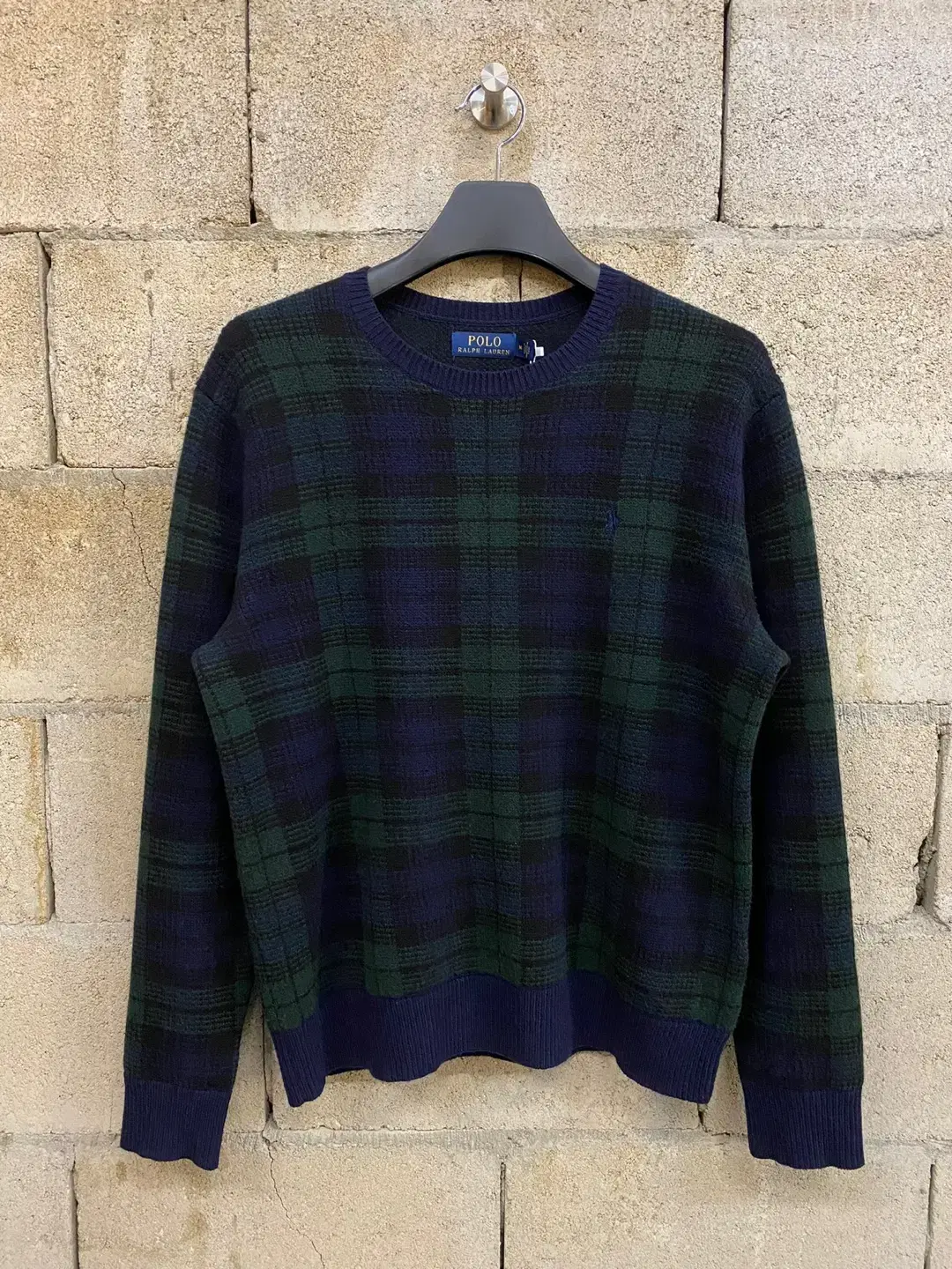 Polo Tartan Check Wool Knit