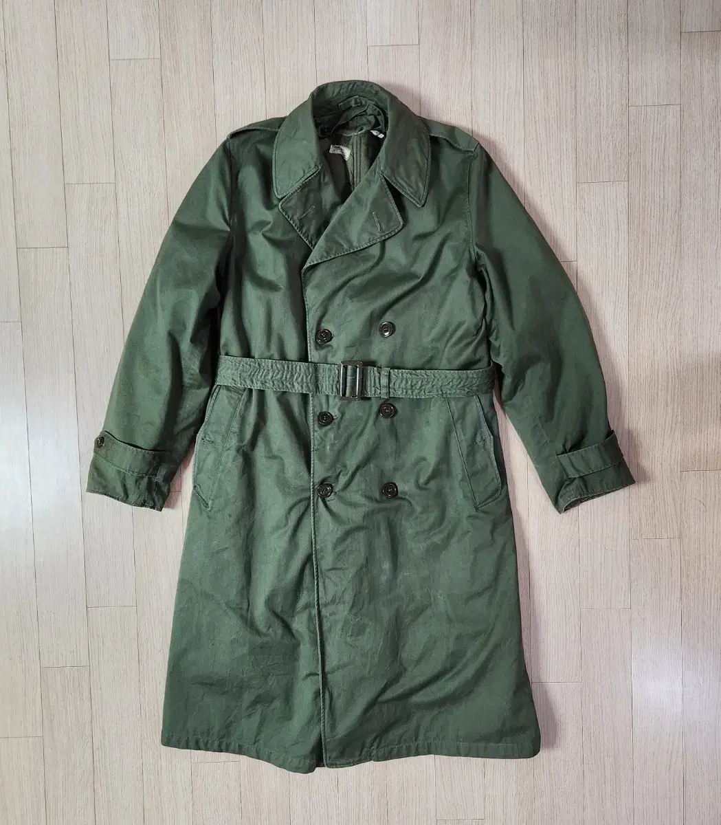 US Army OG107 Trench Coat Medium Long