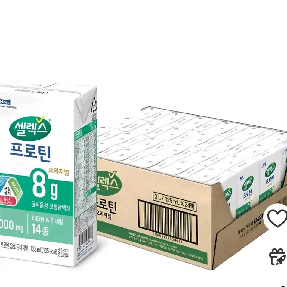 무료배송))  셀렉스 프로틴 오리지널, 125ml, 24개