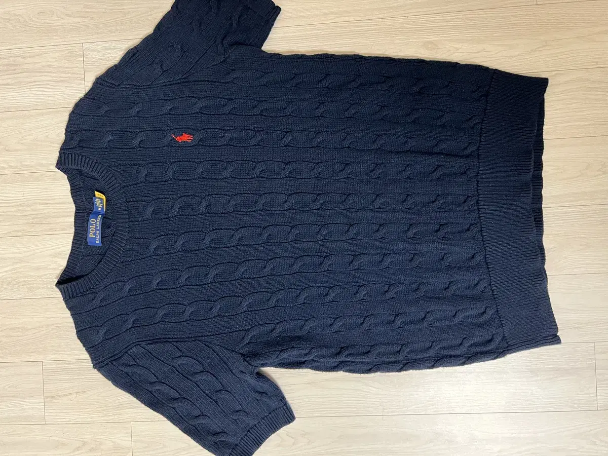 Polo Cable Short Sleeve Knit