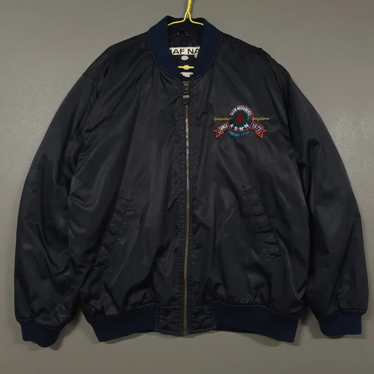 L (100) NAFNAF NAFNAF Big Logo MA-1 Mayone Aviation Jumper Jacket