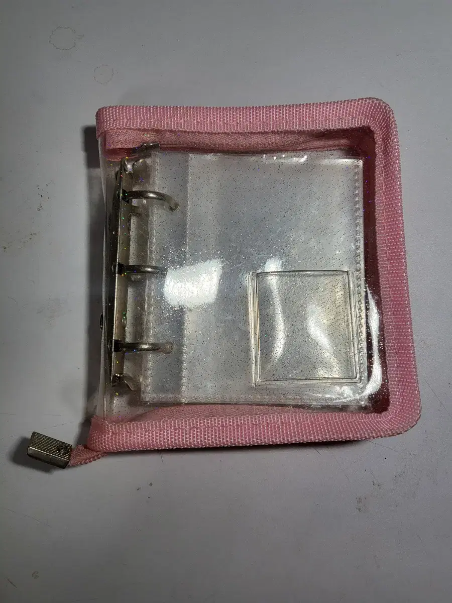 Zipper Binder Pink mini binder collectbook sell WTS