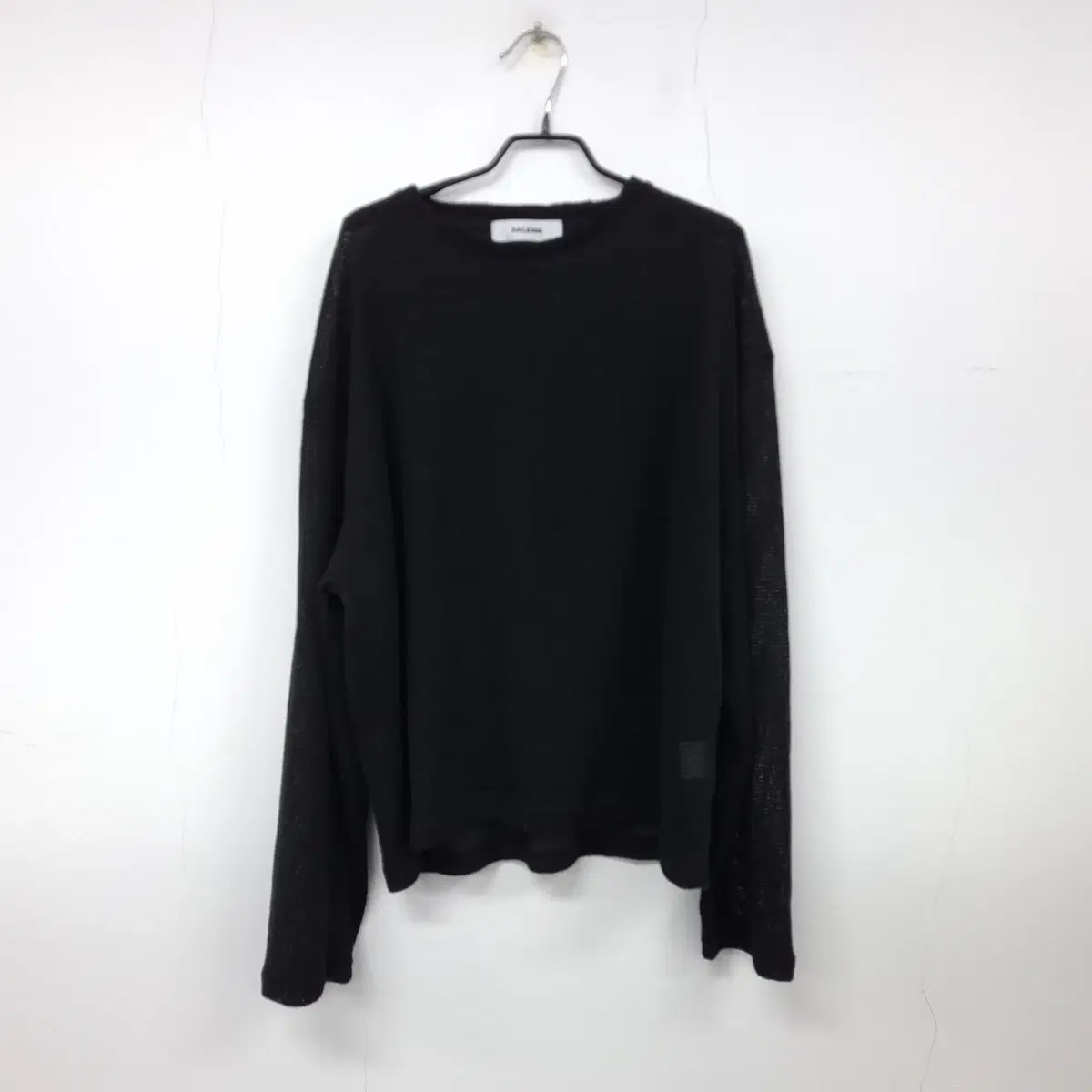 HALEINE Alene mesh knit punching long sleeve T-shirt 2 black in good condition