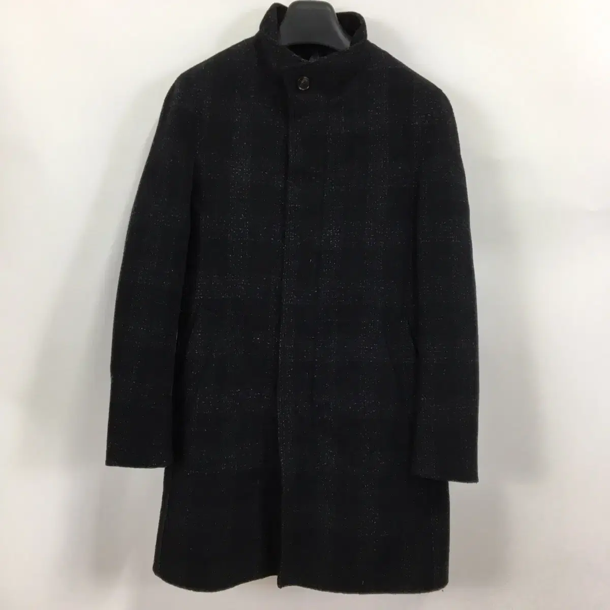 Custom mellow high neck checked coat men's 90 quilted lining