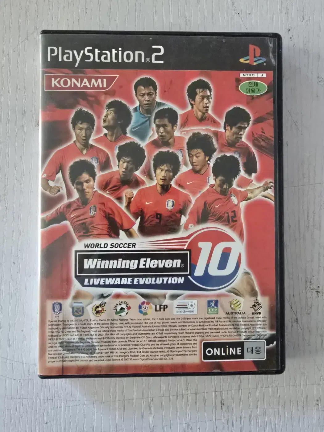 ps2/플스2 위닝일레븐10라이브웨어에볼루션