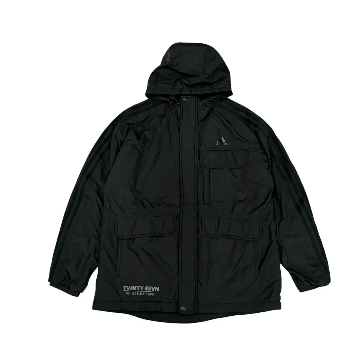 Adidas Black Taping Logo 247 Padded Jacket