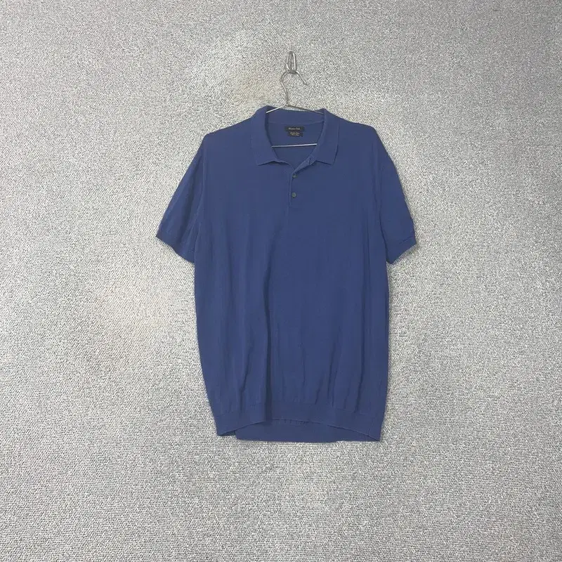 Massimo Dutti Navy Cotton Short-sleeved Karati XL