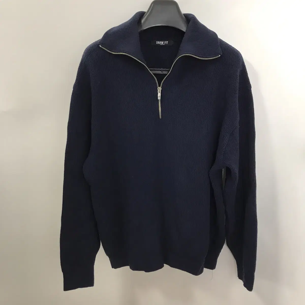 Drawcord Wool Half-Zip Knit [M]