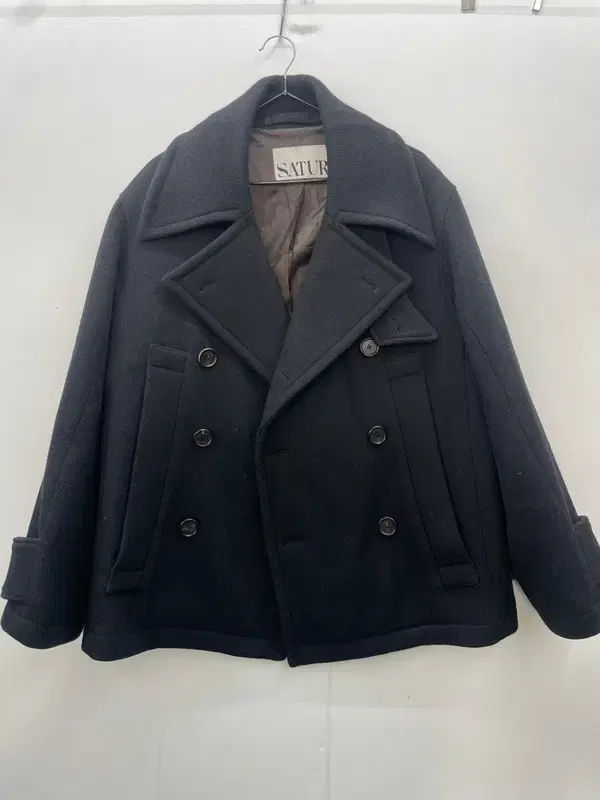 Setter Peacoat Jacket Winter Coat Black Double