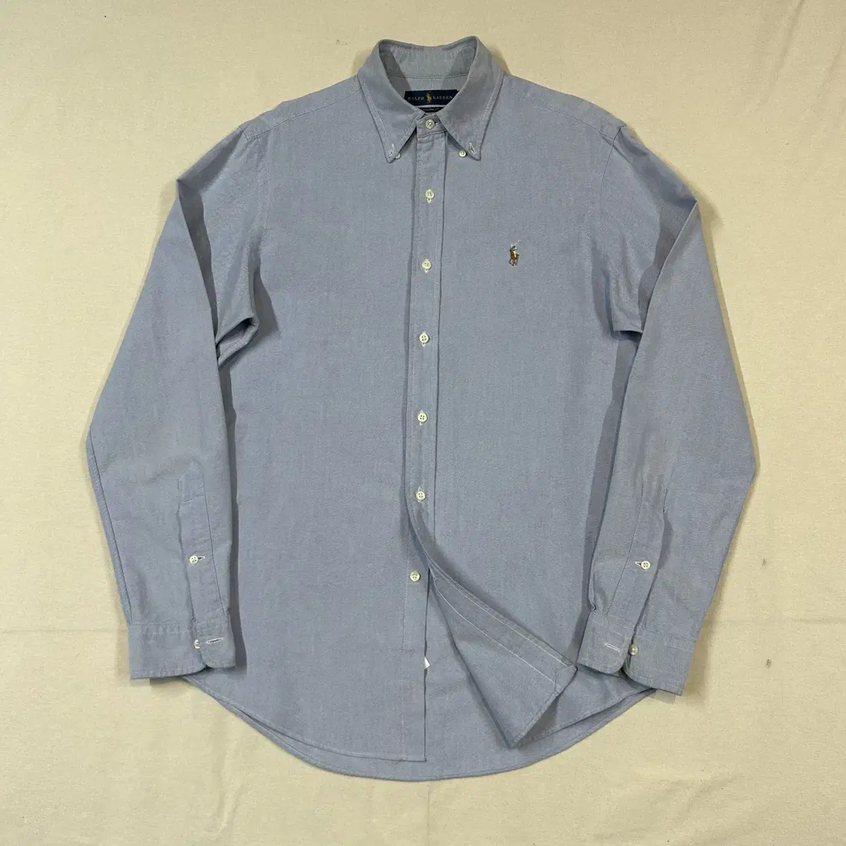 M) Polo Ralph Lauren Classic Solid Oxford Shirt New Light Blue