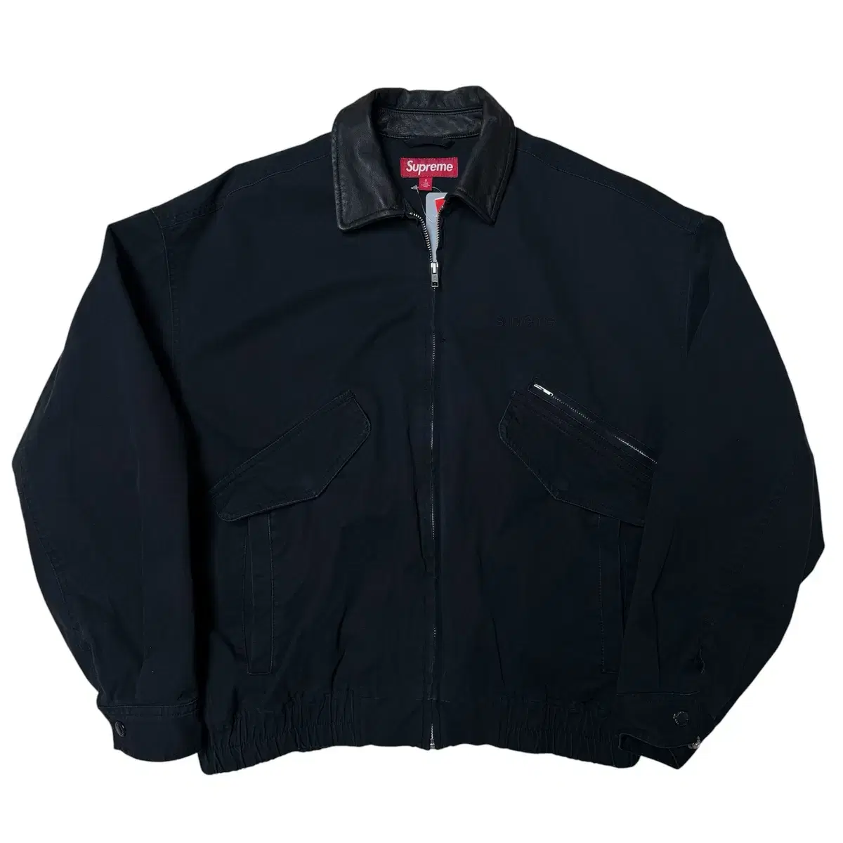 Supreme Leather Collar Utility Jacket