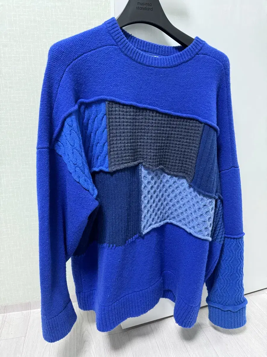 Zara x Adidas Patchwork Oversized Sweater bloo S-M