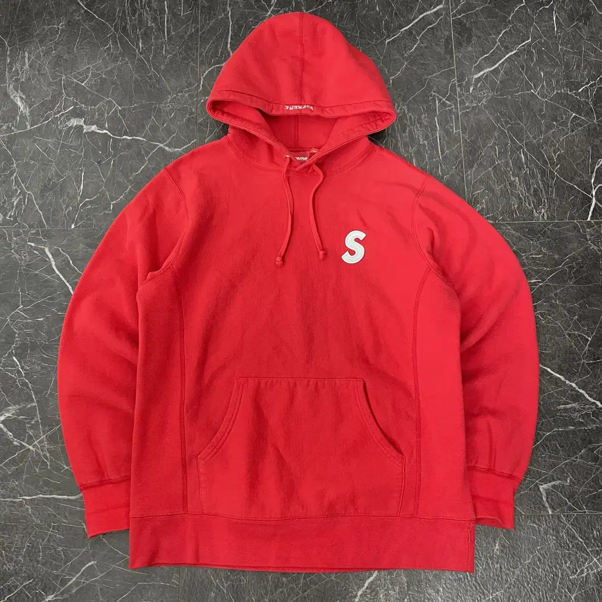 SUPREME 슈프림 S 로고 후디 레드